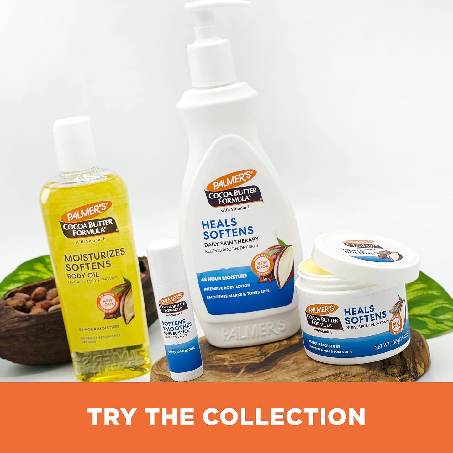 Palmer's Cocoa Butter Formula Moisturizing Swivel Stick with Vitamin E, Lip Balm for Valentine's Day, Face & Body Moisturizer Stick