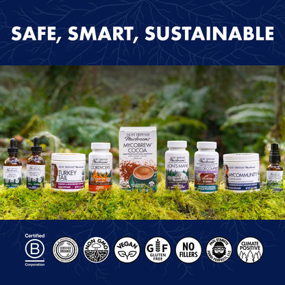 Host Defense Mushrooms Lion's Mane - Supplement Capsules for Brain Health Support - Mushroom Support for Focus & Memory Function