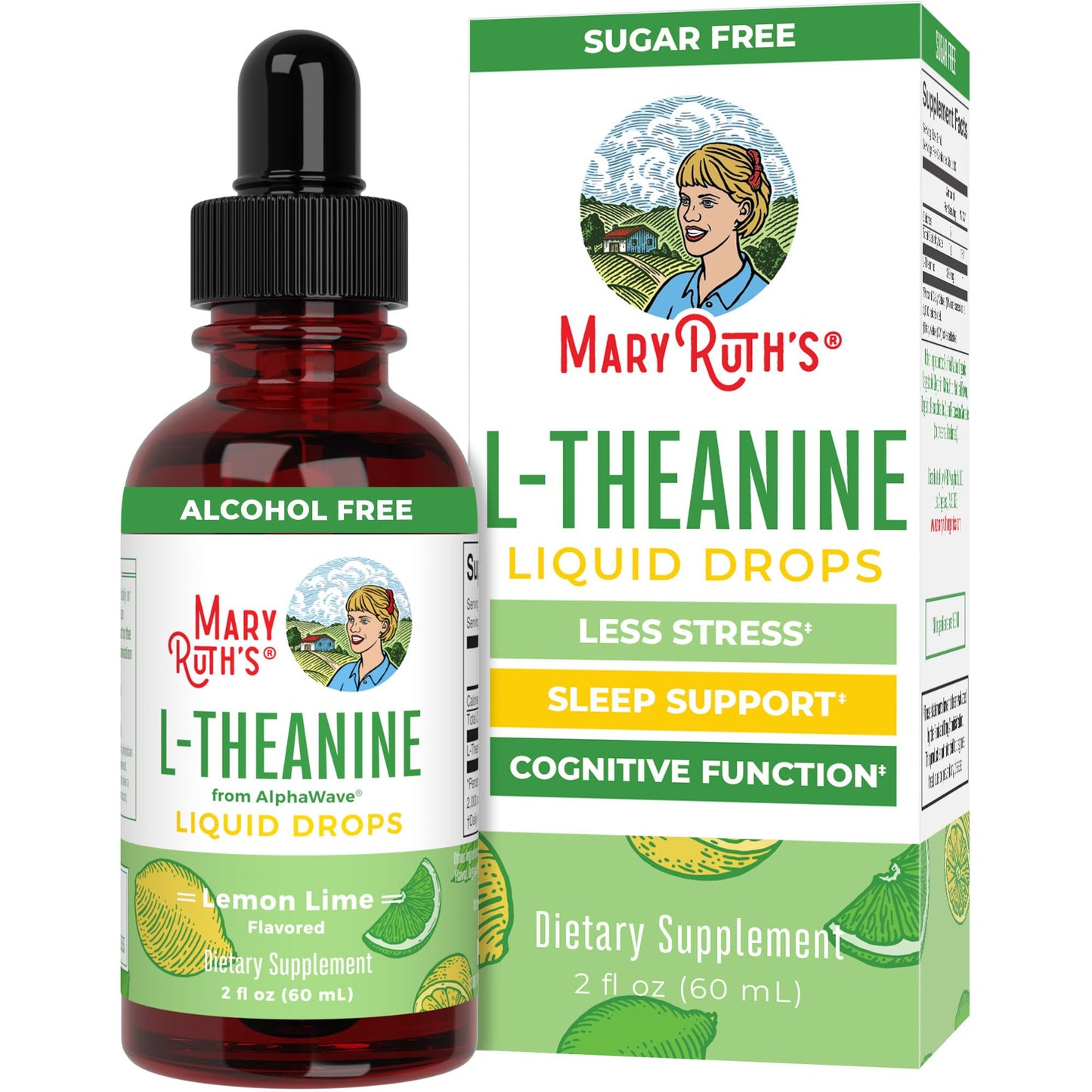 MaryRuth's L Theanine 200mg Liquid Drops | Mood Support for Adults & Kids | Focus Supplement | Natural Sleep Support | Vegan
