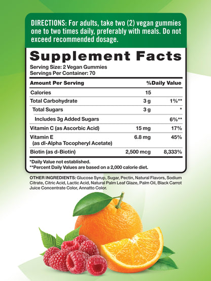 Nature's Truth Hair Skin and Nails Gummies | 80 Count | 2500mcg of Biotin | Vegan, Non-GMO, Gluten Free Supplement | Vitamin for Women & Men Nature's TruthBuy Supplements Australia