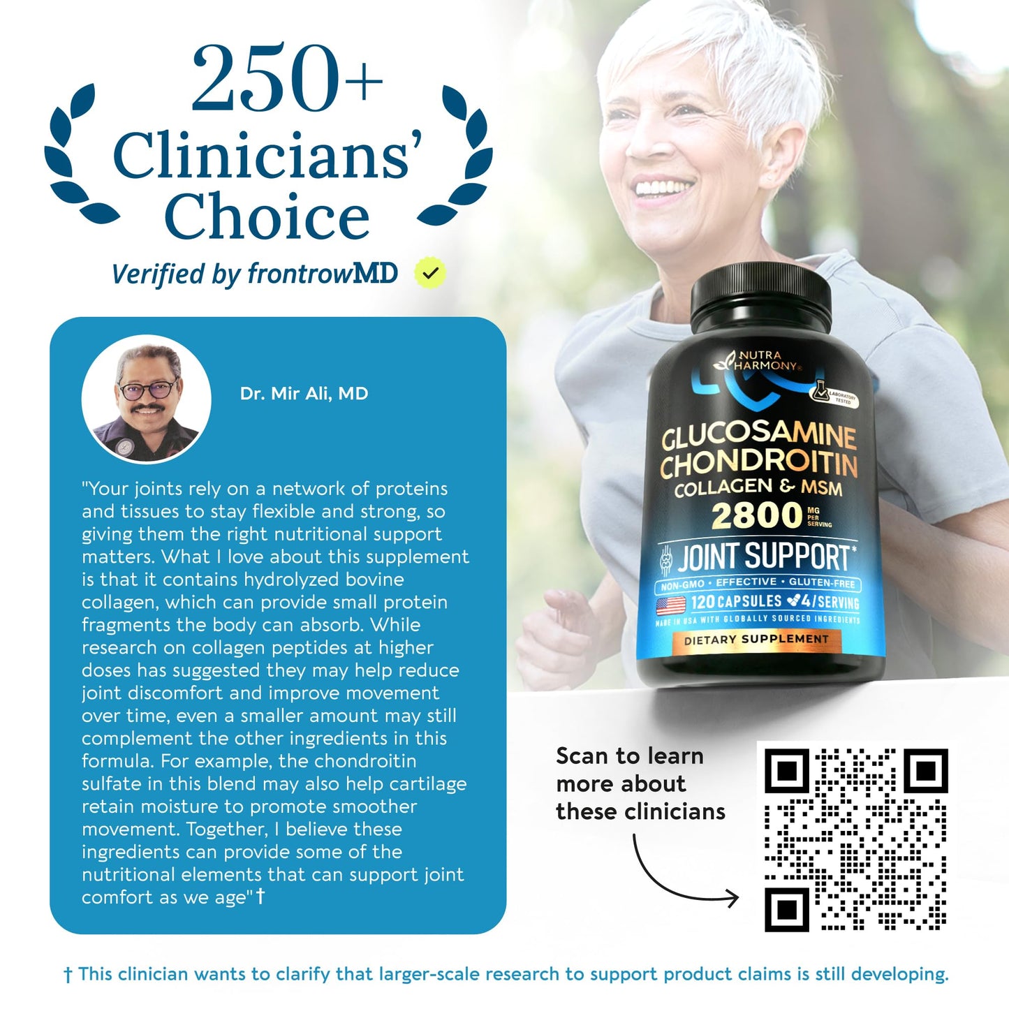 Glucosamine Chondroitin MSM Collagen | HSA | Joint Support Supplement 2800 mg | Made in USA | FSA Approved Product Items | Flexibility Nutritional Vitamins