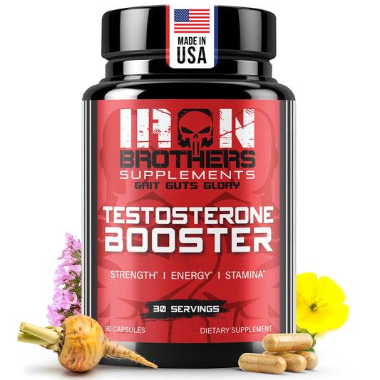 Iron Brothers Men’s Testosterone Support Supplement – Tribulus, Tongkat Ali, Ashwagandha & DIM – Daily Performance & Vitality Formula – with Fenugreek & Zinc – 30 Day Cycle – 90 Capsules Iron Brothers SupplementsBuy Supplements Australia