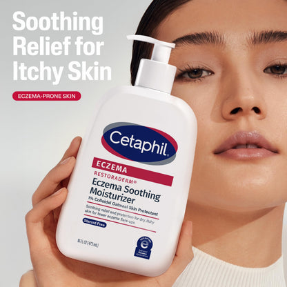 CETAPHIL ECZEMA RESTORADERM Soothing Moisturizer, For Eczema Prone Skin, 16 oz, Fewer Symptom Flare-Ups, 48 Hour Hydration, 1% Skin Protectant