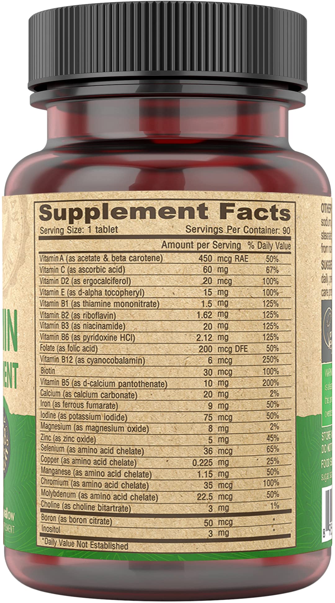 DEVA Vegan Multivitamin for Women & Men with Iron, Vitamin C, E, B Complex Vitamins, Zinc, 90 Tiny Tablets DEVABuy Supplements Australia