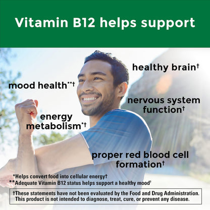 Nature Made Vitamin B12 1000 mcg, Dietary Supplement for Energy Metabolism Support, B12 Vitamins 1000 mcg, 150 Softgels, 150 Day Supply