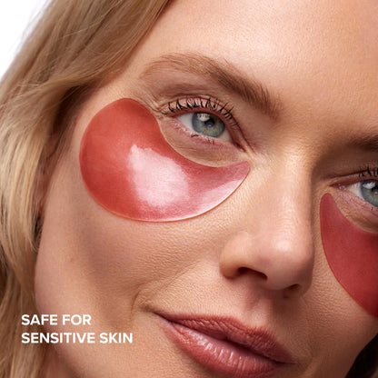 DRMTLGY Brightening Eye Masks – Biodegradable Hydrogel Under Eye Patches with Caffeine, Peptides, Hyaluronic Acid & Niacinamide