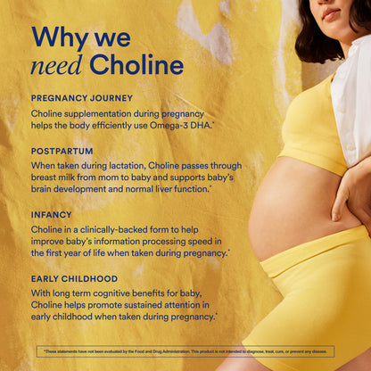 Ritual Natal Choline Supplement - 550mg - to Support Baby’s Cognitive Function When Taken During Pregnancy and Postpartum Choline Content in Breastmilk