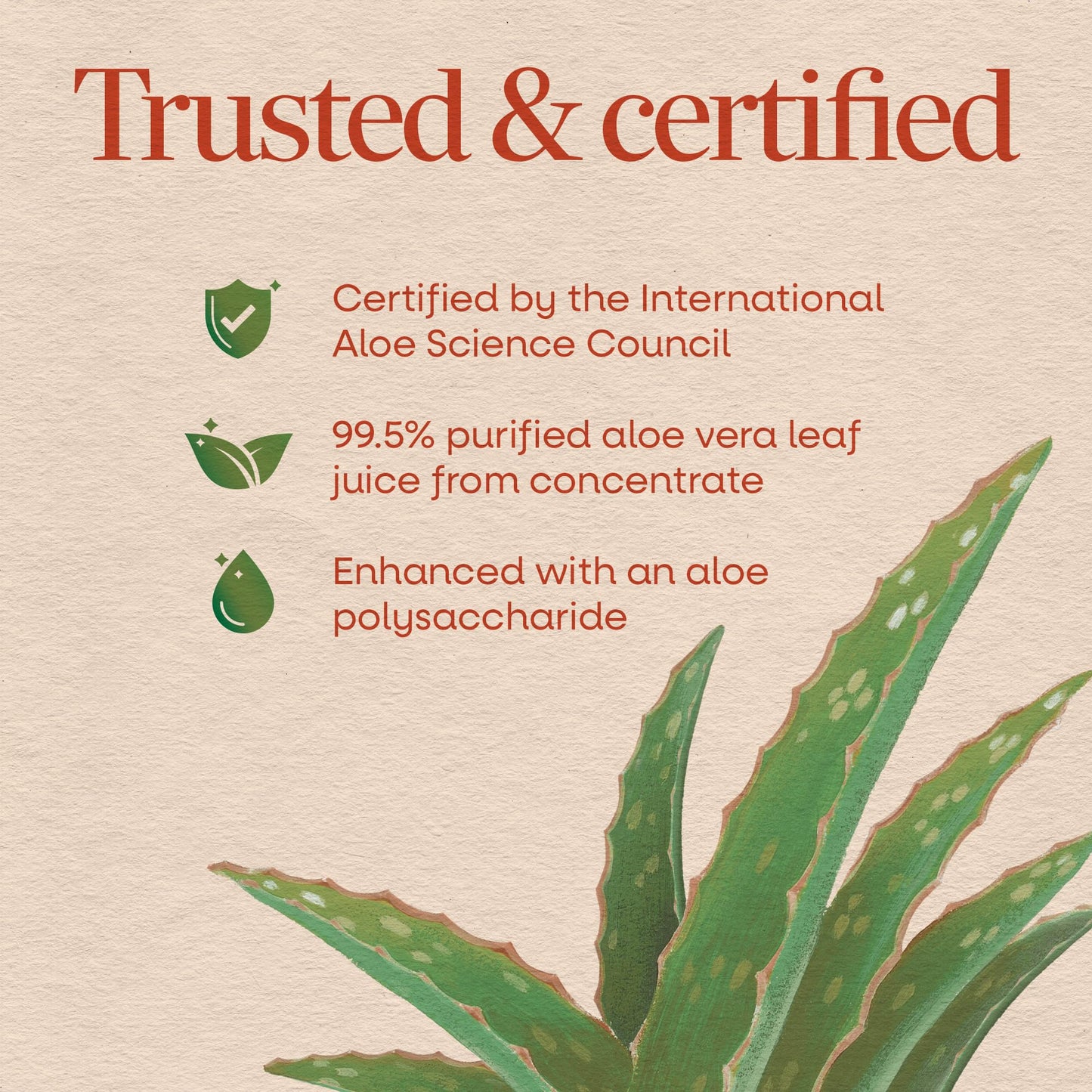 Nature’s Way Aloe Vera Leaf Juice, Flavorless Juice 99.5% Purified from Concentrate, Certified by The International Aloe Science Council,