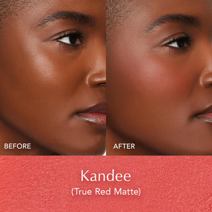 Thrive Causemetics Triple Threat Color Stick: Cream Blush Stick with Vitamin E, Evening Primrose Oil, Waterproof Smudge Proof Face Makeup Formula, Kandee (True Red Matte)