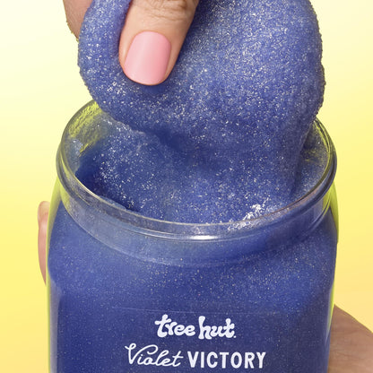 Tree Hut Violet Victory Shea Sugar Scrub, Exfoliating, Hydrating & Moisturizing Body Scrub with Shea Butter & Natural Oils, Smooth & Soften Skin, Polishing Exfoliant for Radiant Skin, 18 oz